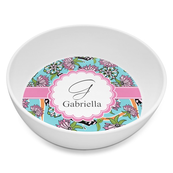 Custom Summer Flowers Melamine Bowl - 8 oz (Personalized)