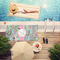 Summer Flowers Pool Towel Lifestyle