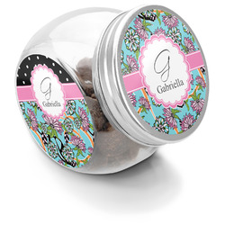 Summer Flowers Puppy Treat Jar (Personalized)