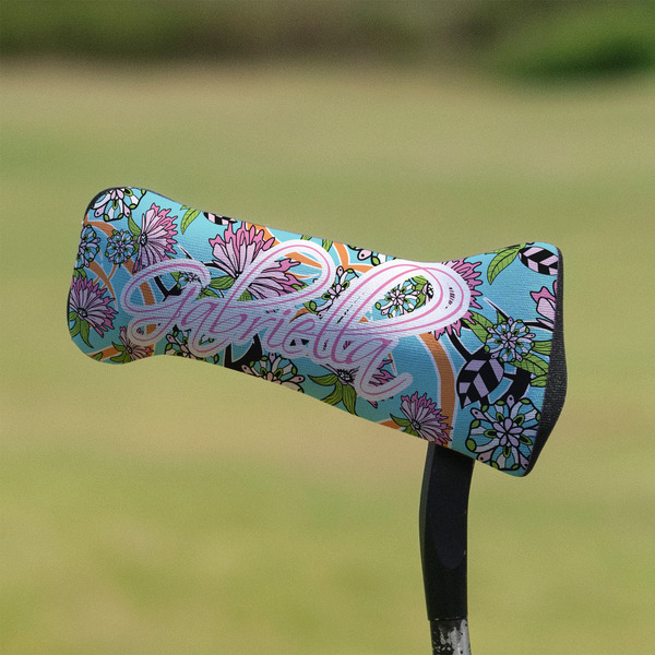 Summer Flowers Putter Cover - On Putter