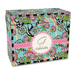 Summer Flowers Wood Recipe Box - Full Color Print (Personalized)