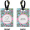 Summer Flowers Rectangle Luggage Tag (Front + Back)