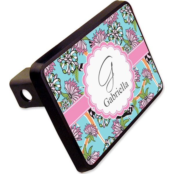 Custom Summer Flowers Rectangular Trailer Hitch Cover - 2" (Personalized)
