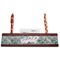 Summer Flowers Red Mahogany Nameplates with Business Card Holder - Straight
