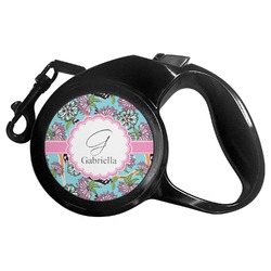 Summer Flowers Retractable Dog Leash - Small (Personalized)