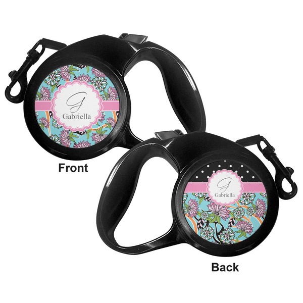 Summer Flowers Retractable Dog Leash - Medium Large - Apvl