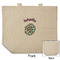 Summer Flowers Reusable Cotton Grocery Bag - Front & Back View