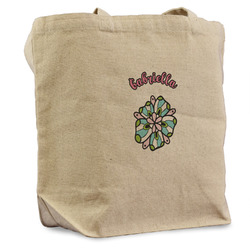 Summer Flowers Reusable Cotton Grocery Bag - Single (Personalized)