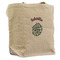 Summer Flowers Reusable Cotton Grocery Bag - Front View