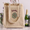 Summer Flowers Reusable Cotton Grocery Bag - In Context