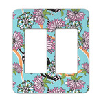 Summer Flowers Rocker Style Light Switch Cover - Two Switch