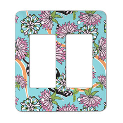Summer Flowers Rocker Style Light Switch Cover - Two Switch