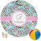 Summer Flowers Round Beach Towel (Personalized)