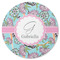 Summer Flowers Round Coaster Rubber Back - Single
