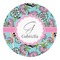 Summer Flowers Round Decal - XLarge (Personalized)