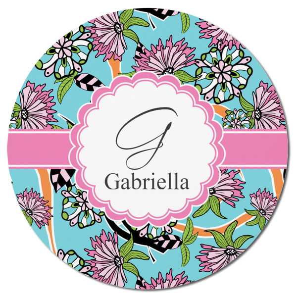 Summer Flowers Round Fridge Magnet - FRONT