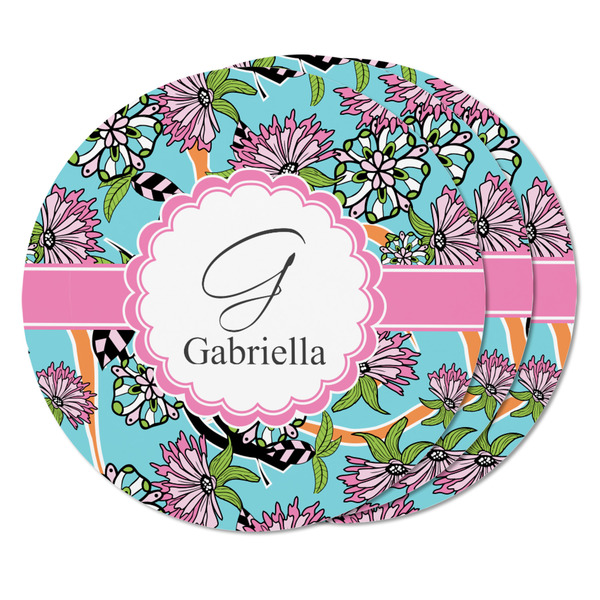 Summer Flowers Round Fridge Magnet - THREE