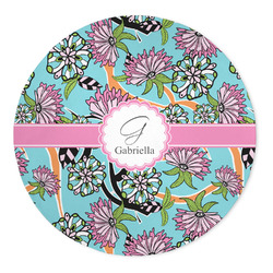 Summer Flowers 5' Round Indoor Area Rug (Personalized)