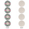 Summer Flowers Round Linen Placemats - APPROVAL Set of 4 (single sided)