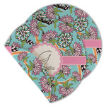 Summer Flowers Round Linen Placemat - Double Sided - Set of 4 (Personalized)