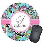 Summer Flowers Round Mouse Pad (Personalized)