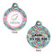Summer Flowers Round Pet ID Tag - Large - Approval