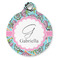 Summer Flowers Round Pet ID Tag - Large - Front