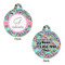Summer Flowers Round Pet Tag - Front & Back