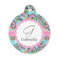Summer Flowers Round Pet Tag
