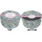 Summer Flowers Round Pouf Ottoman (Top and Bottom)