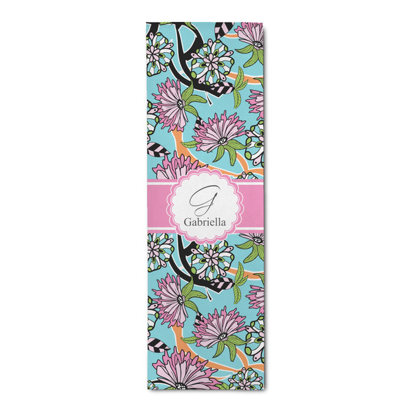 Custom Summer Flowers Runner Rug - 2.5'x8' w/ Name and Initial