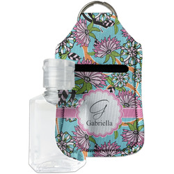 Summer Flowers Hand Sanitizer & Keychain Holder - Small (Personalized)