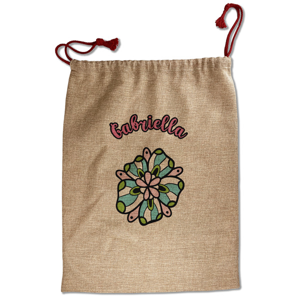 Custom Summer Flowers Santa Sack - Front (Personalized)