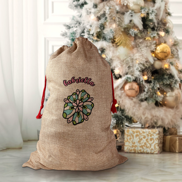 Summer Flowers Santa Bag - Lifestyle