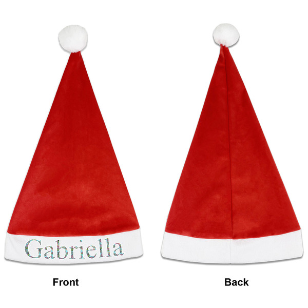 Summer Flowers Santa Hats - Front and Back (Single Print) APPROVAL
