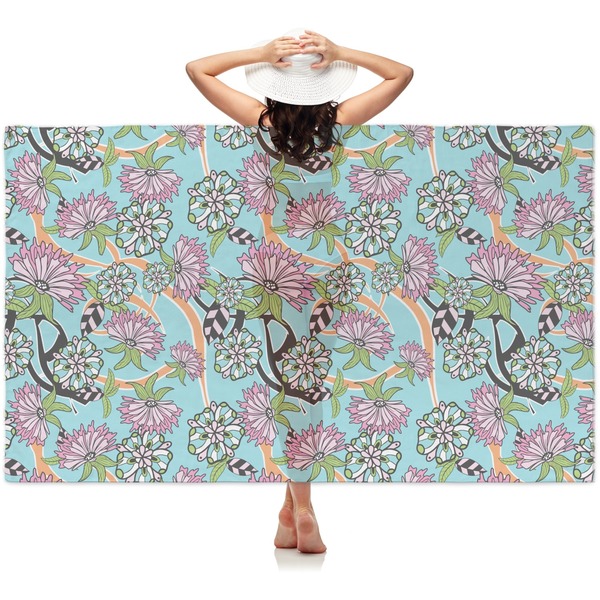Custom Summer Flowers Sheer Sarong