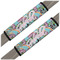 Summer Flowers Seat Belt Covers (Set of 2) (Personalized)
