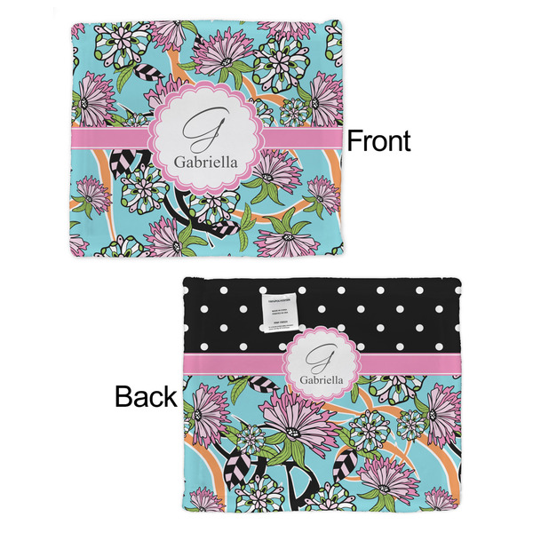 Summer Flowers Security Blanket - Front & Back View