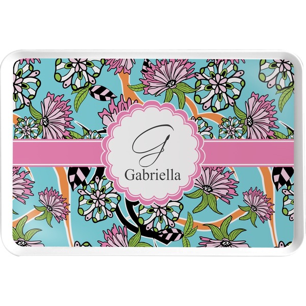 Custom Summer Flowers Serving Tray (Personalized)
