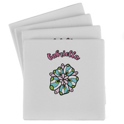 Summer Flowers Absorbent Stone Coasters - Set of 4 (Personalized)