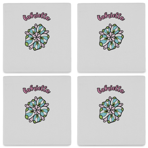 Summer Flowers Set of 4 Sandstone Coasters - See All 4 View