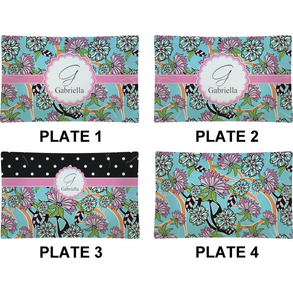 Summer Flowers Set of Rectangular Dinner Plates (Approval)