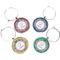 Summer Flowers Wine Charms (Set of 4) (Personalized)