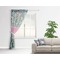 Summer Flowers Sheer Curtain With Window and Rod - in Room Matching Pillow