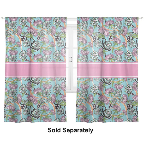 Summer Flowers Sheer Curtains