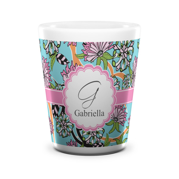 Summer Flowers Shot Glass - White - FRONT