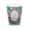 Summer Flowers Ceramic Shot Glass - 1.5 oz - White - Single (Personalized)