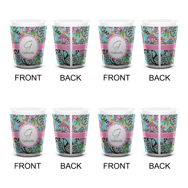 Summer Flowers Shot Glass - White - Set of 4 - APPROVAL