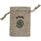 Summer Flowers Small Burlap Gift Bag - Front