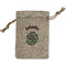 Summer Flowers Small Burlap Gift Bag - Front (Personalized)